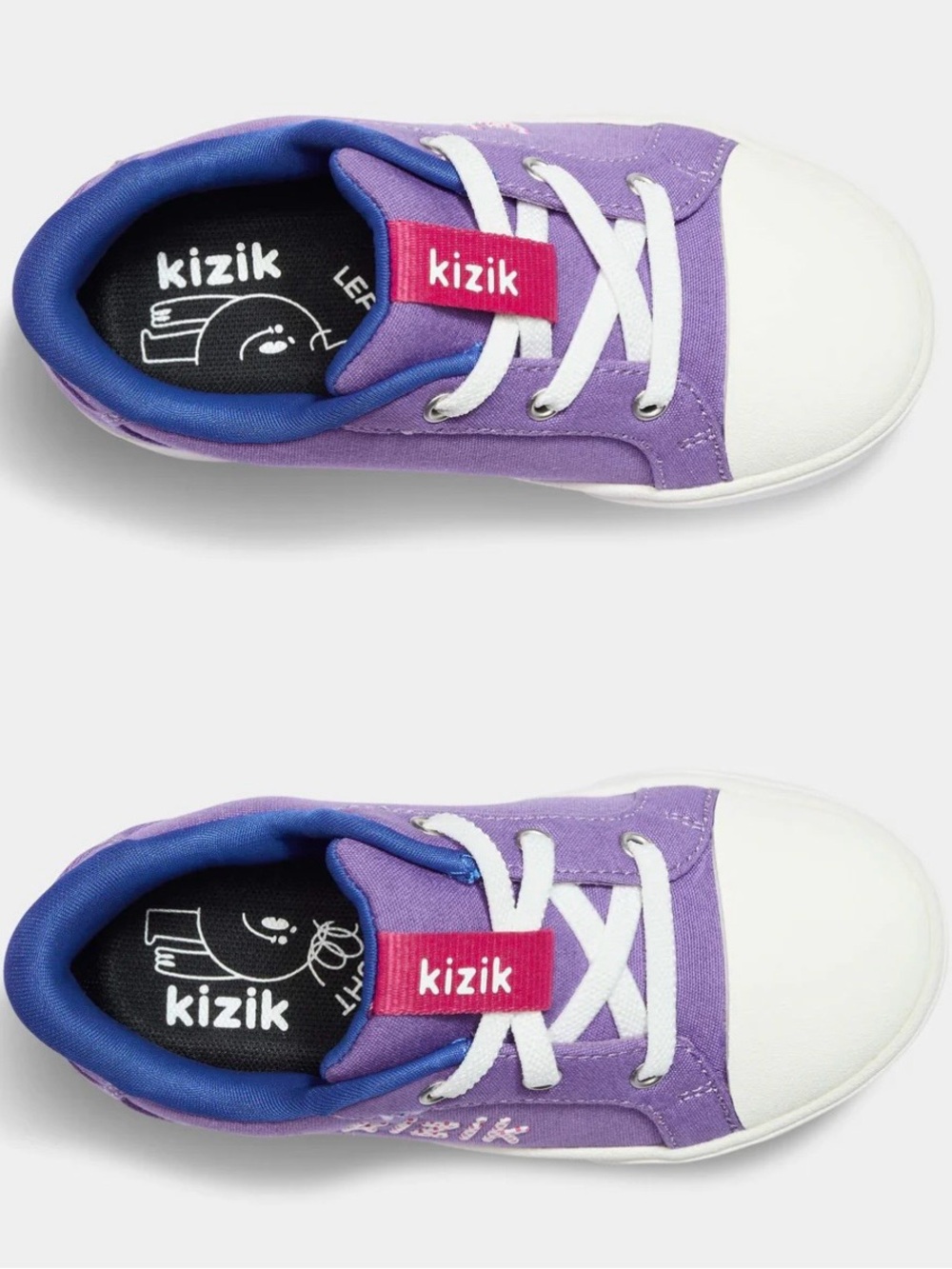 Kizik Kids Purple Slip-On Style Sneakers with White Accents - size 8C
